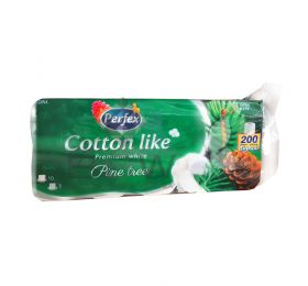 Boni Perfex Cotton Like Premium White, 100% cellulose toilet paper, pine tree