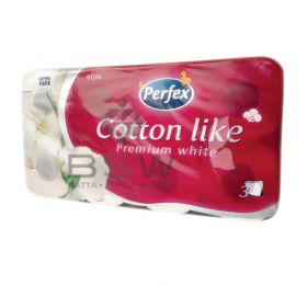 Boni Perfex Cotton Like Premium White, 100% cellulose toilet paper