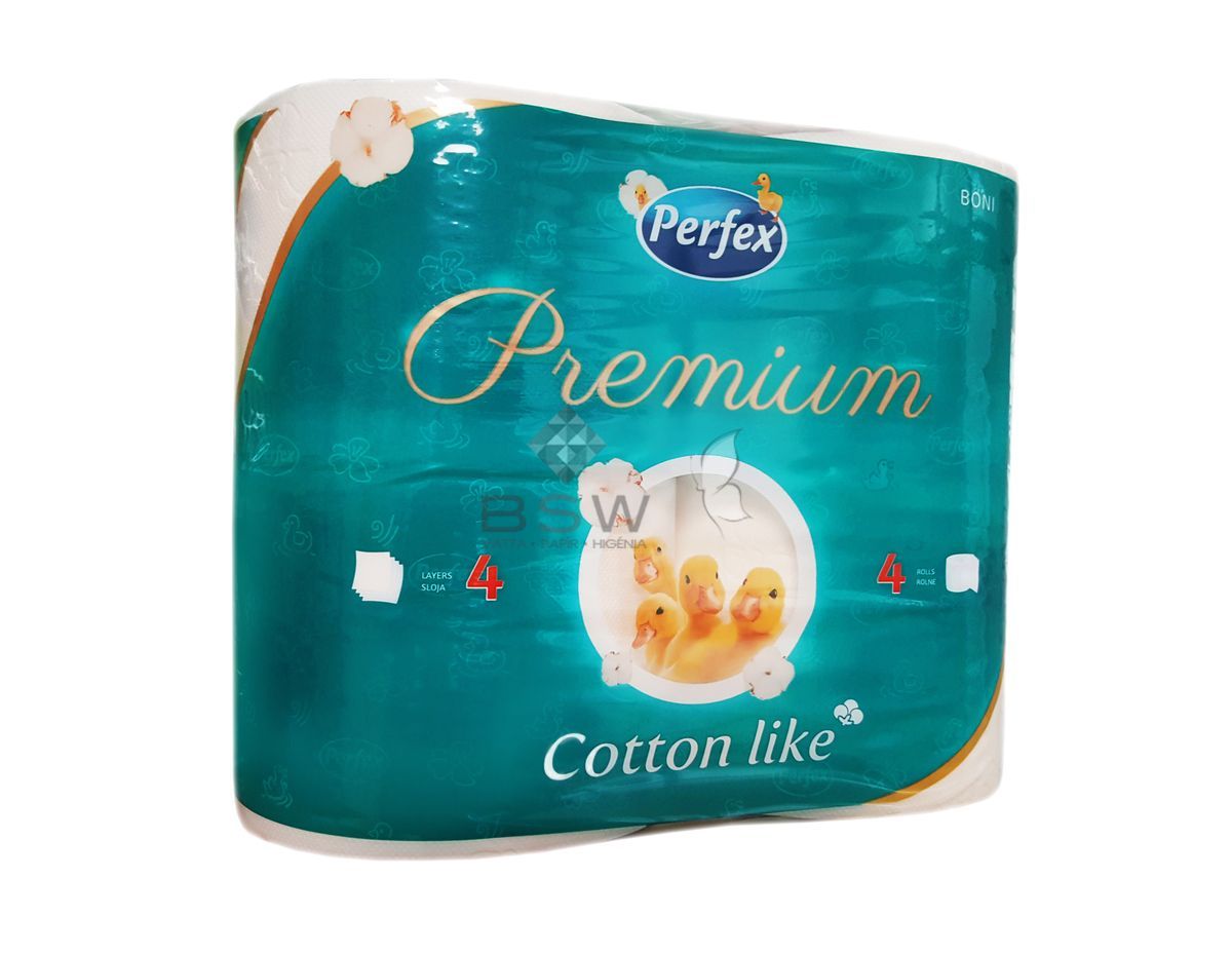 Boni Perfex Cotton Like Premium White, 100% cellulose toilet paper