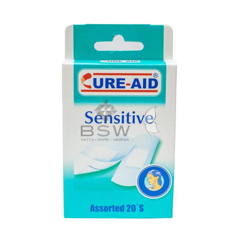 Adhesive plaster for sensitive skin – 20 plasters/box, assorted 